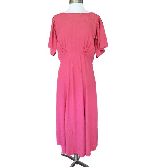Ted Baker Rose Midi Dress with Tulip Sleeves - Picture 2 of 16
